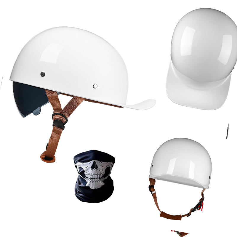 Retro Motorcycle Half Helmet Baseball Cap Scooter Bike Helmet with Sun Visor