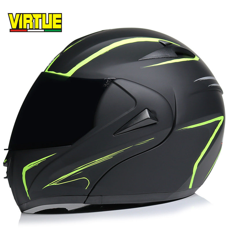 Motorcycle Helmet Modular Racing Flip Up Motorbike Helmet With Inner Sun lens