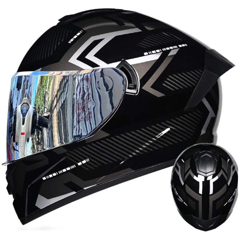 DOT LVS Bluetooth Motorcycle Helmet Dual Len Full Face Off Road Motocross Helmet