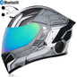 DOC Bluetooth Modular Flip Up Motorcycle Helmet Dual Lens Motorbike Helmet