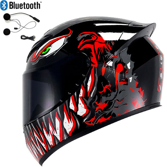 DOT Bluetooth Motorcycle Helmet ATV Off Road Motorbike Crash Full Face Helmets