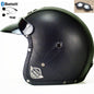 DOT PU leather Motorcycle Helmet Half Face Scooter Motorbike Helmets+Free Gloves