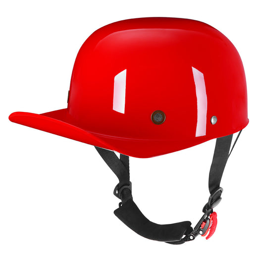 DOT Baseball Cap Vintage Motorcycle Half Helmet Chopper Cruiser Scooter Helmet