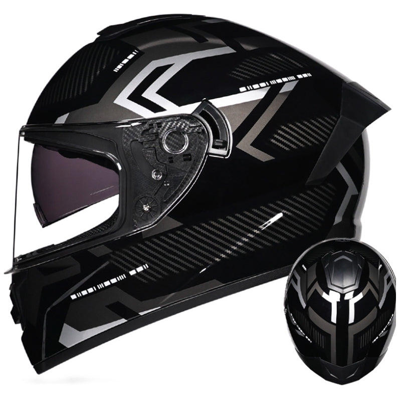 DOT LVS Bluetooth Motorcycle Helmet Dual Len Full Face Off Road Motocross Helmet