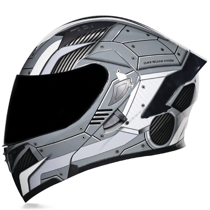 DOC Bluetooth Modular Flip Up Motorcycle Helmet Dual Lens Motorbike Helmet