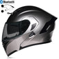 DOC Bluetooth Modular Flip Up Motorcycle Helmet Dual Lens Motorbike Helmet