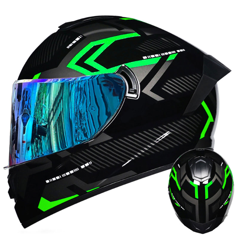 DOT LVS Bluetooth Motorcycle Helmet Dual Len Full Face Off Road Motocross Helmet