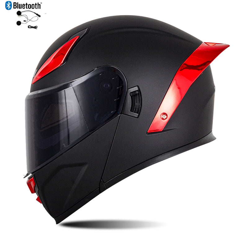 Bluetooth Flip Up Modular Motorcycle Helmet Lens Motorbike Scooter Helmet DOT