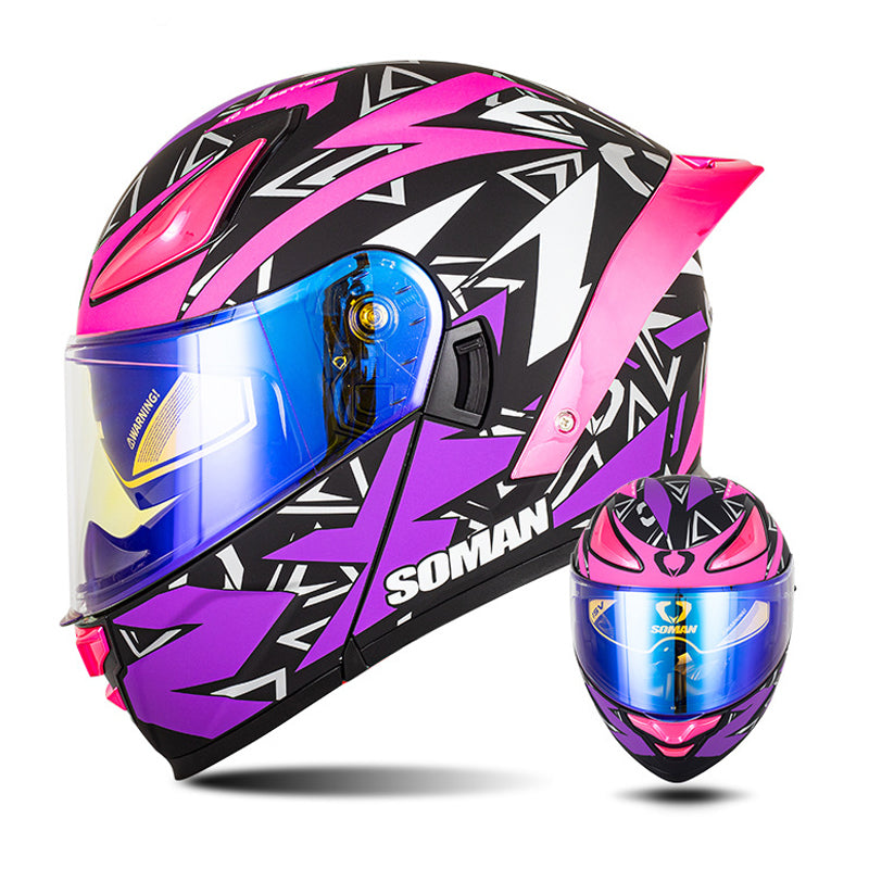 Bluetooth Flip Up Modular Motorcycle Helmet Lens Motorbike Scooter Helmet DOT