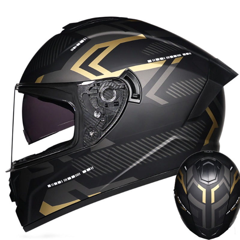 DOT LVS Bluetooth Motorcycle Helmet Dual Len Full Face Off Road Motocross Helmet