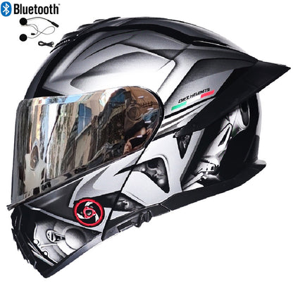 Bluetooth Flip Up Modular Motorcycle helmet Full Face Motorbike Helmet ECE DOT