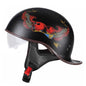 DOT Half Motorcycle Beanie Helmet Cap Skid Scooter Chopper Helmet W/Sun Visor