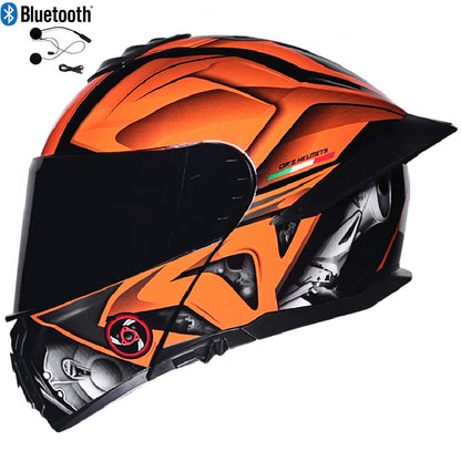 Bluetooth Flip Up Modular Motorcycle helmet Full Face Motorbike Helmet ECE DOT