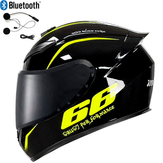 DOT Bluetooth Motorcycle Helmet ATV Off Road Motorbike Crash Full Face Helmets