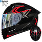 DOT LVS Bluetooth Motorcycle Helmet Dual Len Full Face Off Road Motocross Helmet