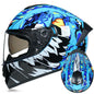 DOT LVS Bluetooth Motorcycle Helmet Dual Len Full Face Off Road Motocross Helmet