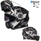 Bluetooth Motorcycle Helmet Modular Full Face Dual Visor Flip Up Helmet DOT