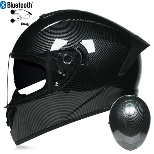 DOT LVS Bluetooth Motorcycle Helmet Dual Len Full Face Off Road Motocross Helmet