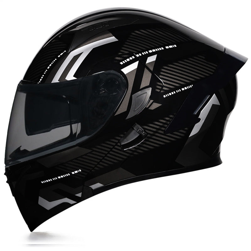 Bluetooth Motorcycle Helmet Full Face Dual Visor Flip Up Modular Helmet DOT