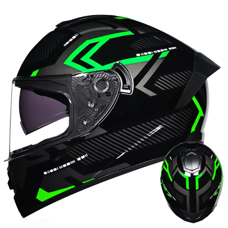 DOT LVS Bluetooth Motorcycle Helmet Dual Len Full Face Off Road Motocross Helmet