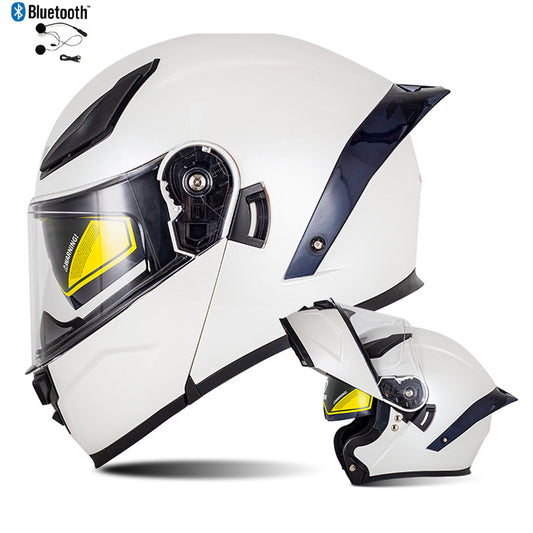 Bluetooth Flip Up Modular Motorcycle Helmet Lens Motorbike Scooter Helmet DOT