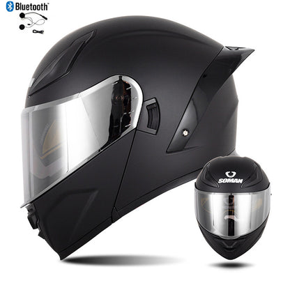 Bluetooth Flip Up Modular Motorcycle Helmet Lens Motorbike Scooter Helmet DOT