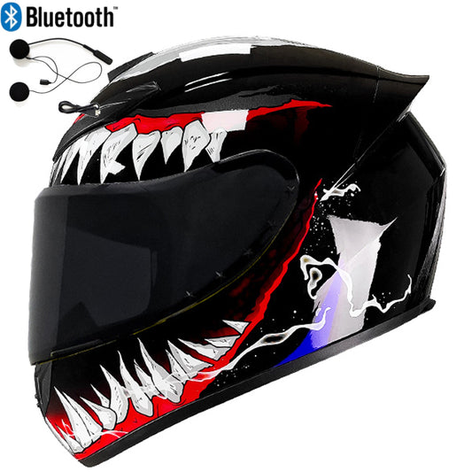 DOT Bluetooth Motorcycle Helmet ATV Off Road Motorbike Crash Full Face Helmets