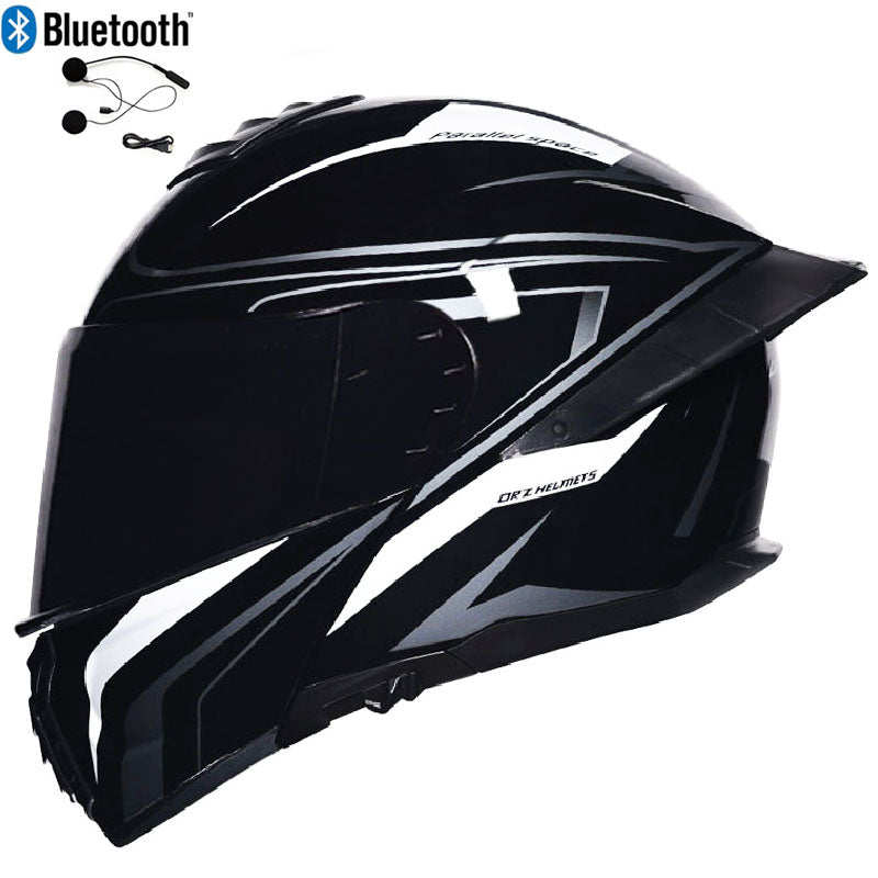 Bluetooth Flip Up Modular Motorcycle helmet Full Face Motorbike Helmet DOT