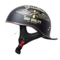 DOT Lightest Motorcycle Half Helmet W/Sun Visor Motorbike Bean Scooter Helmet
