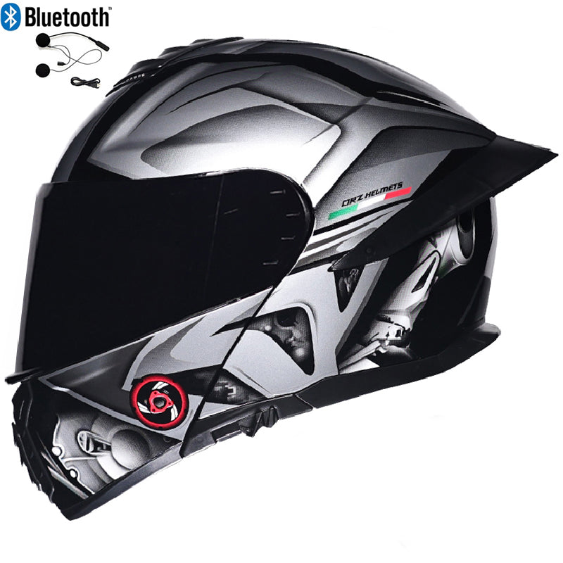 Bluetooth Flip Up Modular Motorcycle helmet Full Face Motorbike Helmet ECE DOT