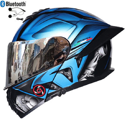 Bluetooth Flip Up Modular Motorcycle helmet Full Face Motorbike Helmet ECE DOT