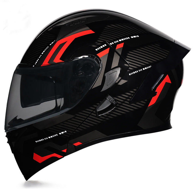 Bluetooth Motorcycle Helmet Full Face Dual Visor Flip Up Modular Helmet DOT