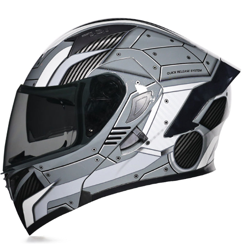 DOC Bluetooth Modular Flip Up Motorcycle Helmet Dual Lens Motorbike Helmet