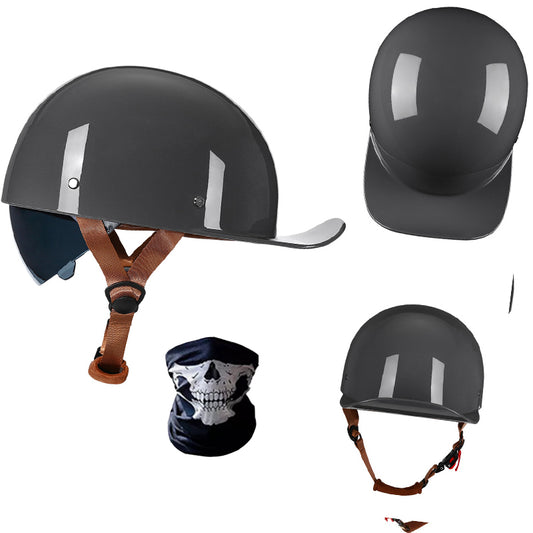 Retro Motorcycle Half Helmet Baseball Cap Scooter Bike Helmet with Sun Visor