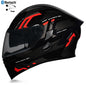 Bluetooth Motorcycle Helmet Full Face Dual Visor Flip Up Modular Helmet DOT