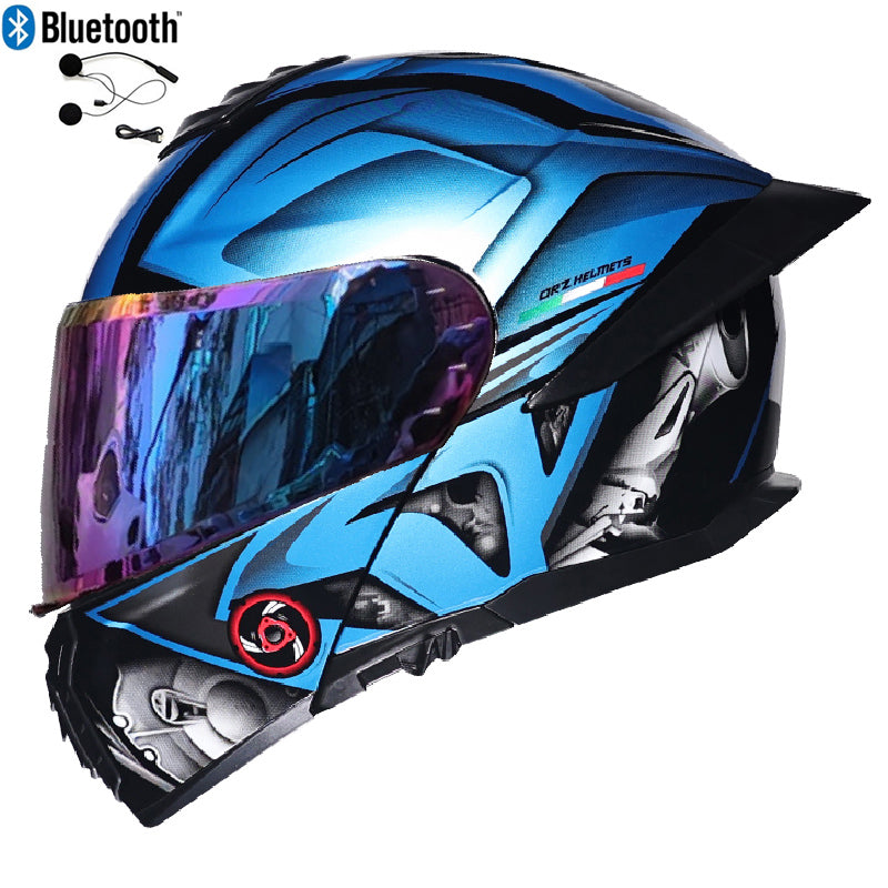 Bluetooth Flip Up Modular Motorcycle helmet Full Face Motorbike Helmet ECE DOT