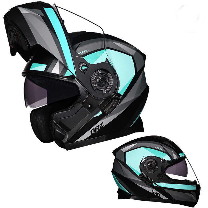 Bluetooth Motorcycle Helmet Modular Full Face Dual Visor Flip Up Helmet DOT