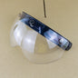 3-Snap Windshield Motorcycle Helmet Flip Up Visor Shield Lens Half Open Face ATV