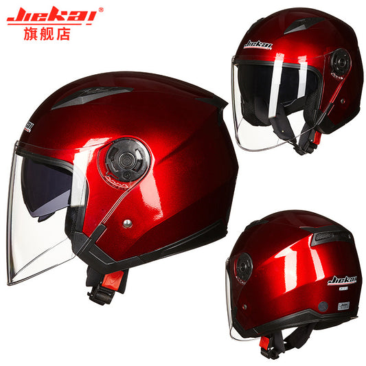 3/4 Open Flip Up Scooter Motorcycle Helmet Full  Visor Motorbike Helmet DOT