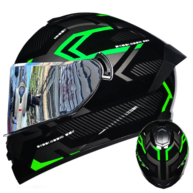 DOT LVS Bluetooth Motorcycle Helmet Dual Len Full Face Off Road Motocross Helmet