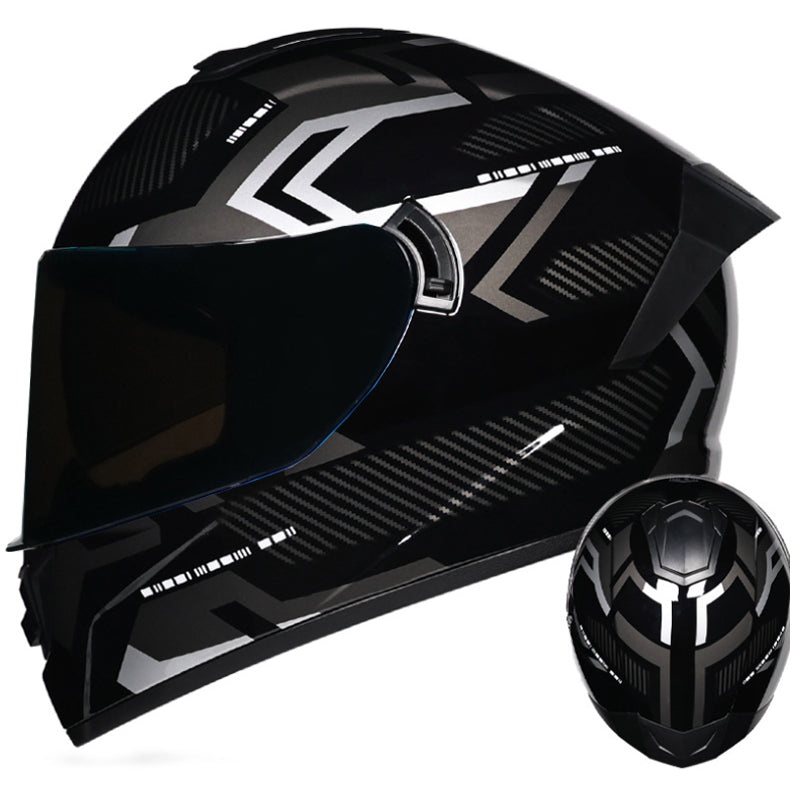 DOT LVS Bluetooth Motorcycle Helmet Dual Len Full Face Off Road Motocross Helmet