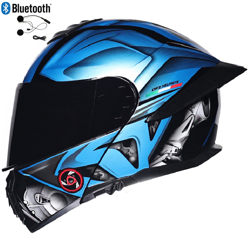 Bluetooth Flip Up Modular Motorcycle helmet Full Face Motorbike Helmet ECE DOT