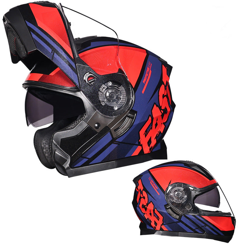 Bluetooth Motorcycle Helmet Modular Full Face Dual Visor Flip Up Helmet DOT