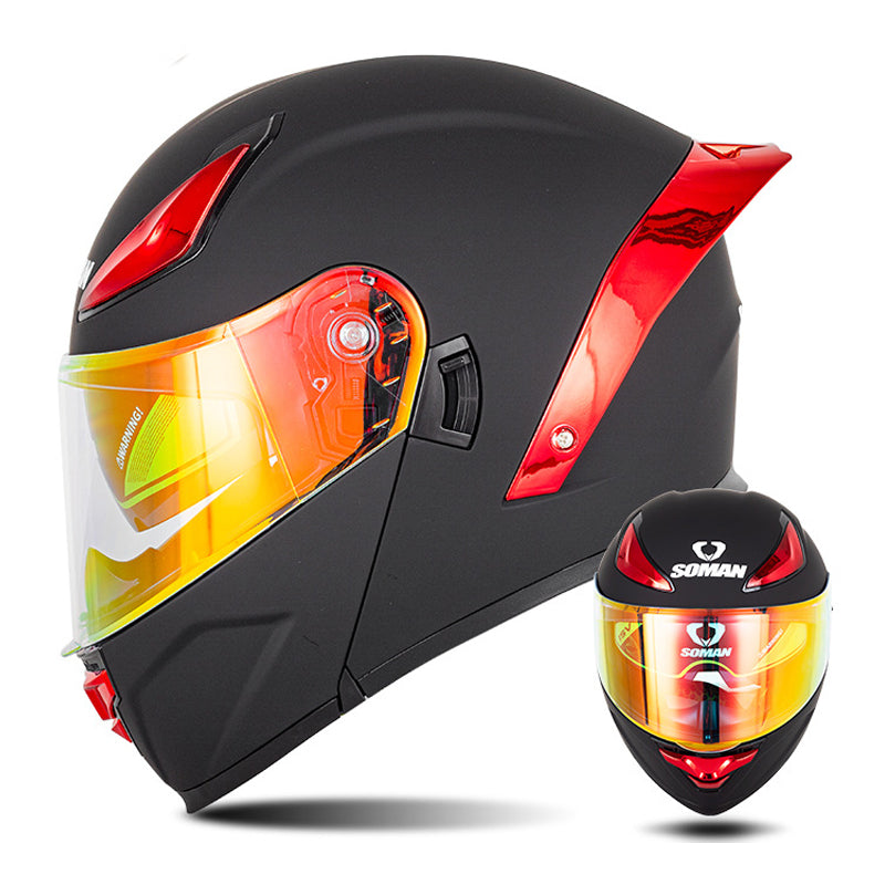 Bluetooth Flip Up Modular Motorcycle Helmet Lens Motorbike Scooter Helmet DOT