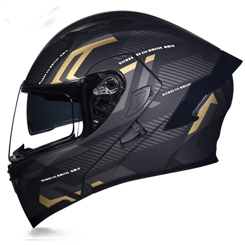 Bluetooth Motorcycle Helmet Full Face Dual Visor Flip Up Modular Helmet DOT