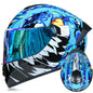 DOT LVS Bluetooth Motorcycle Helmet Dual Len Full Face Off Road Motocross Helmet