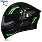 ORZ991 Bluetooth Motorcycle Helmet Full Face Dual Visor Flip Up Modular Helmet DOT