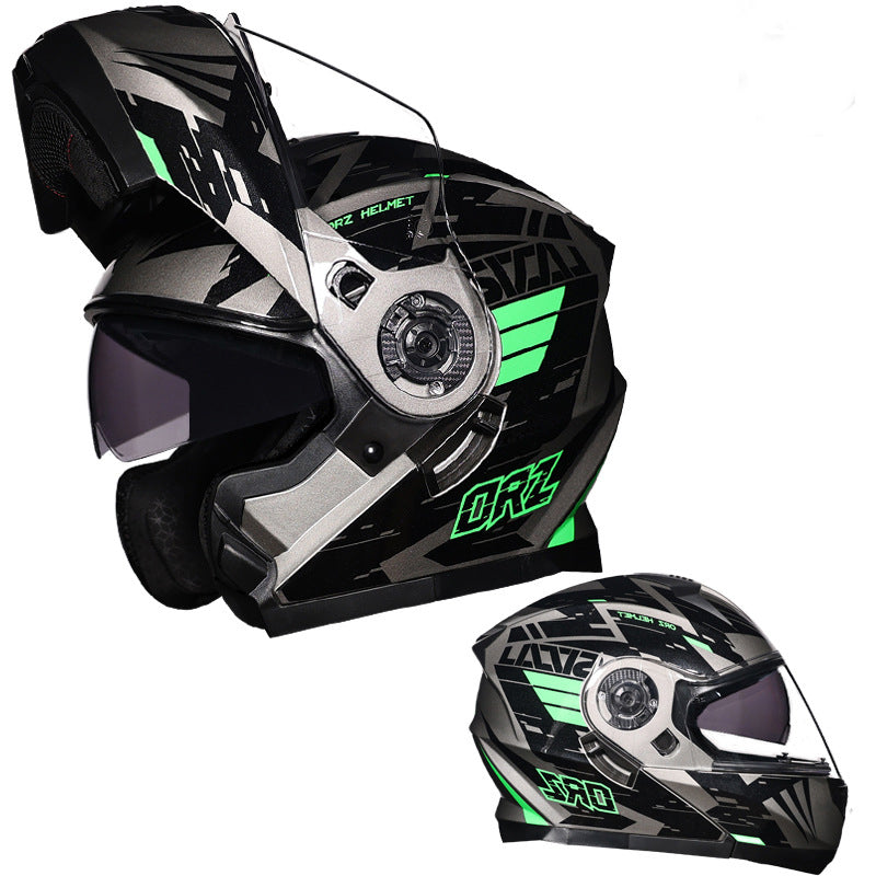 Bluetooth Motorcycle Helmet Modular Full Face Dual Visor Flip Up Helmet DOT