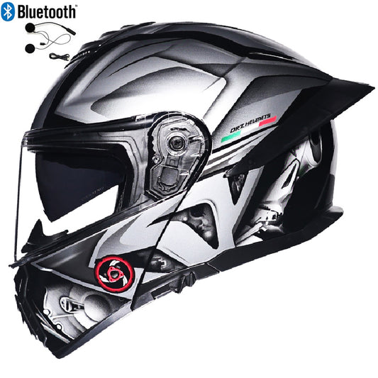 Bluetooth Flip Up Modular Motorcycle helmet Full Face Motorbike Helmet DOT