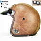 DOT PU leather Motorcycle Helmet Half Face Scooter Motorbike Helmets+Free Gloves